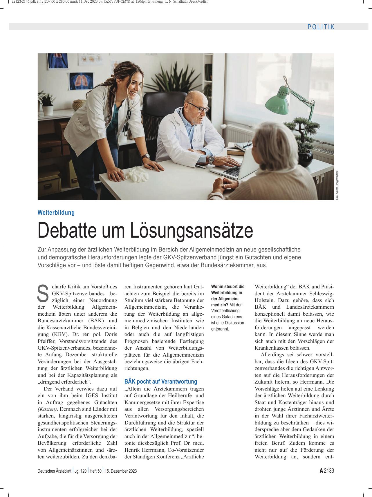 Vorschauseite 1: Weiterbildung: Debatte um Lösungsansätze