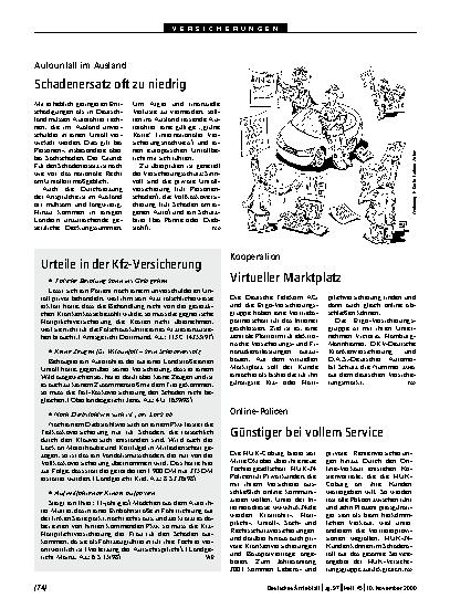 Vorschauseite 1: Urteile in der Kfz-Versicherung