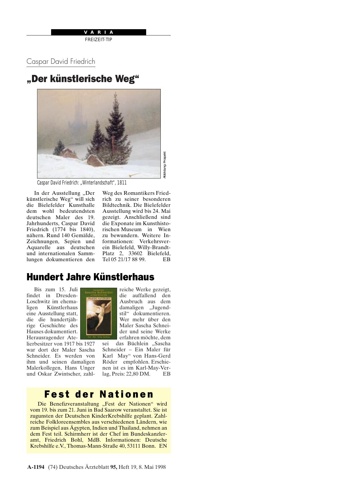 Vorschauseite 1: Fest der Nationen