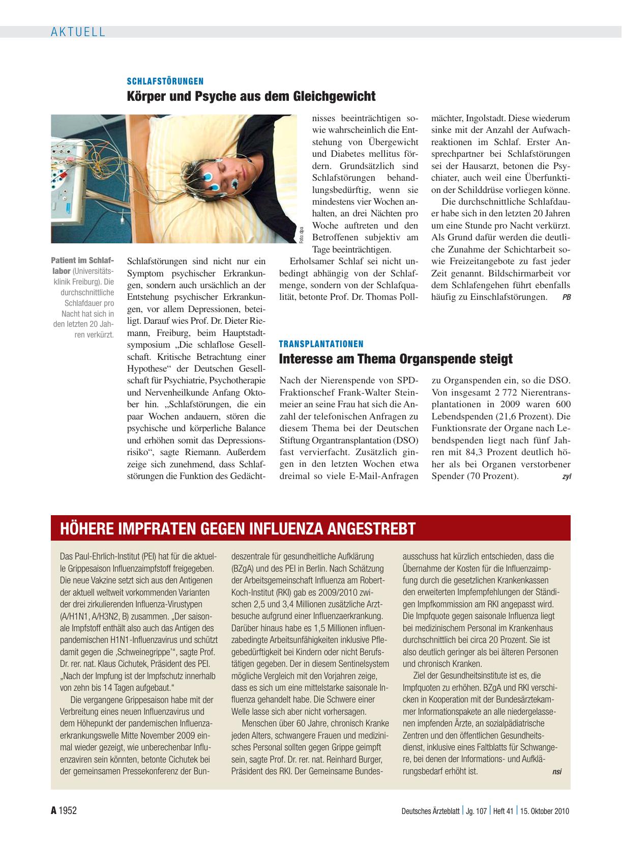 Vorschauseite 1: Transplantationen: Interesse am Thema Organspende steigt