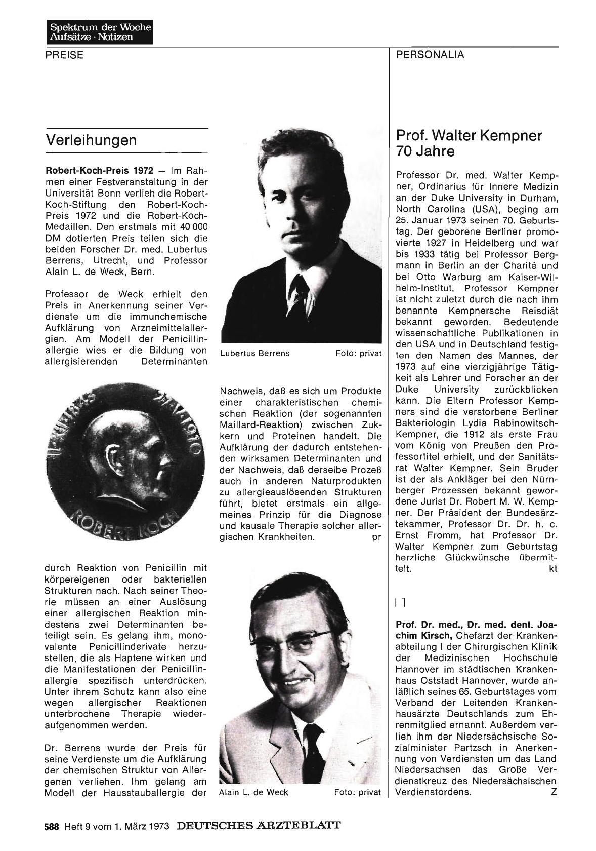 Vorschauseite 1: Verleihungen