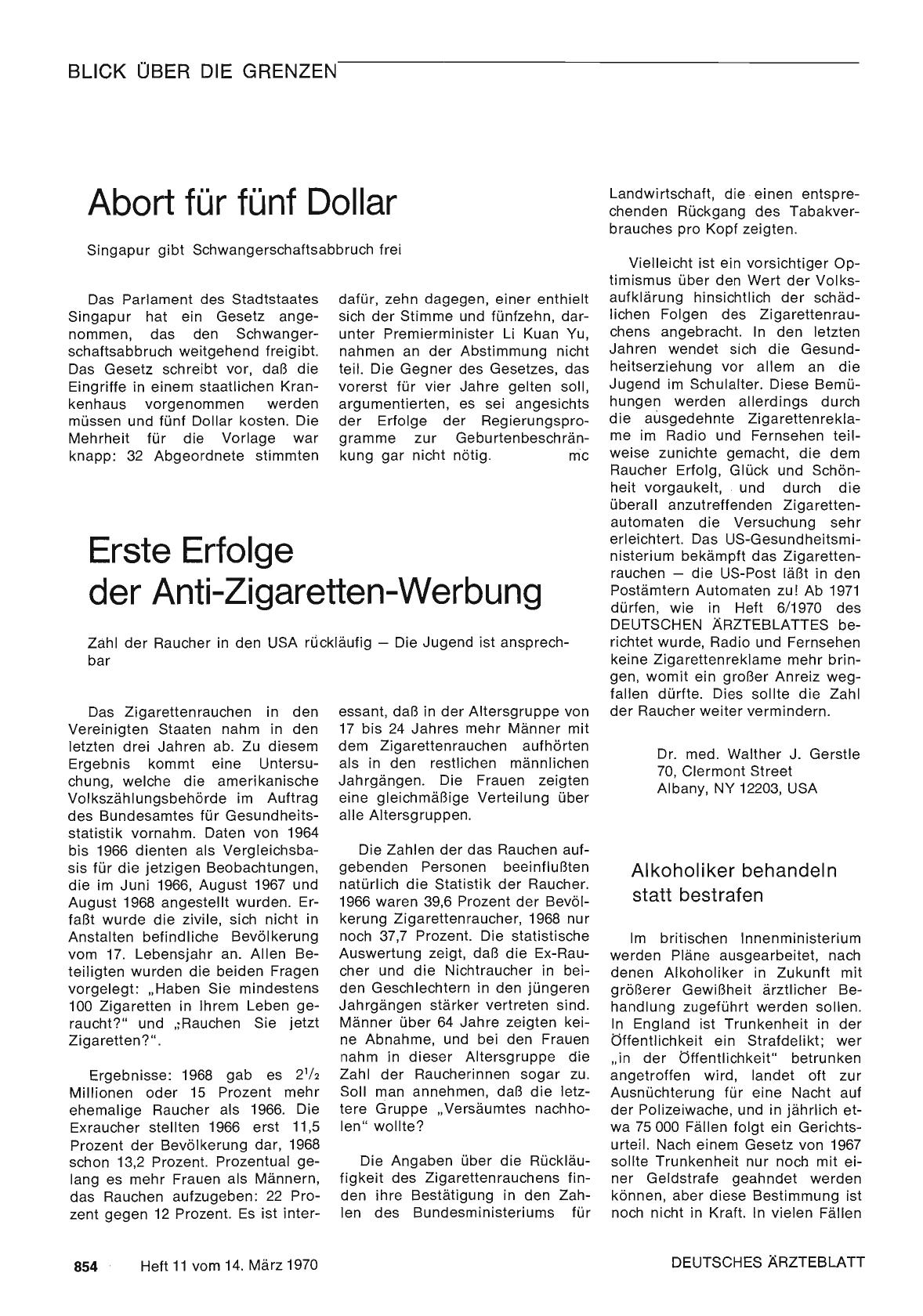 Vorschauseite 1: Erste Erfolge der Anti-Zigaretten-Werbung