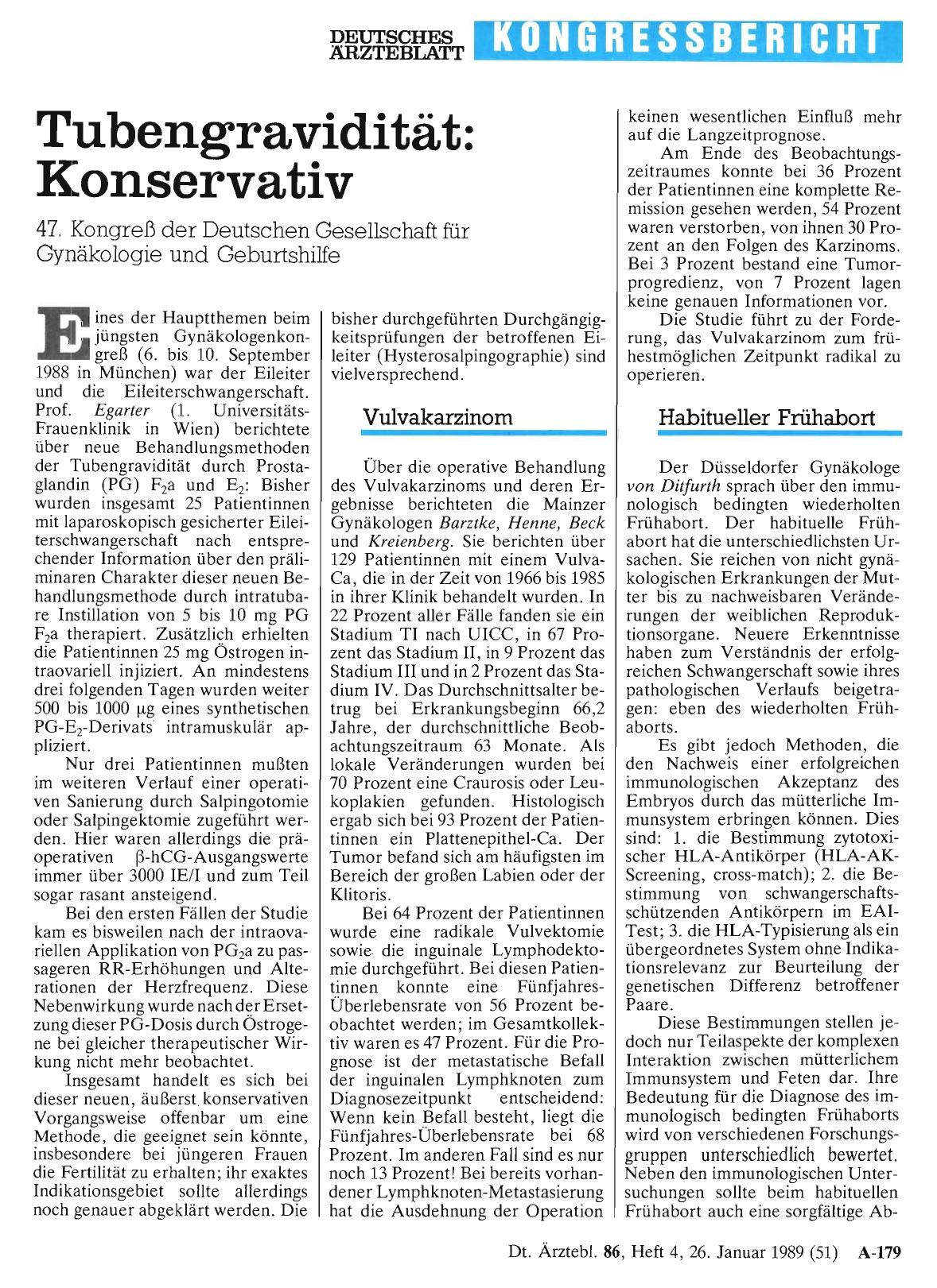 Vorschauseite 1: Tubengravidität: Konservativ