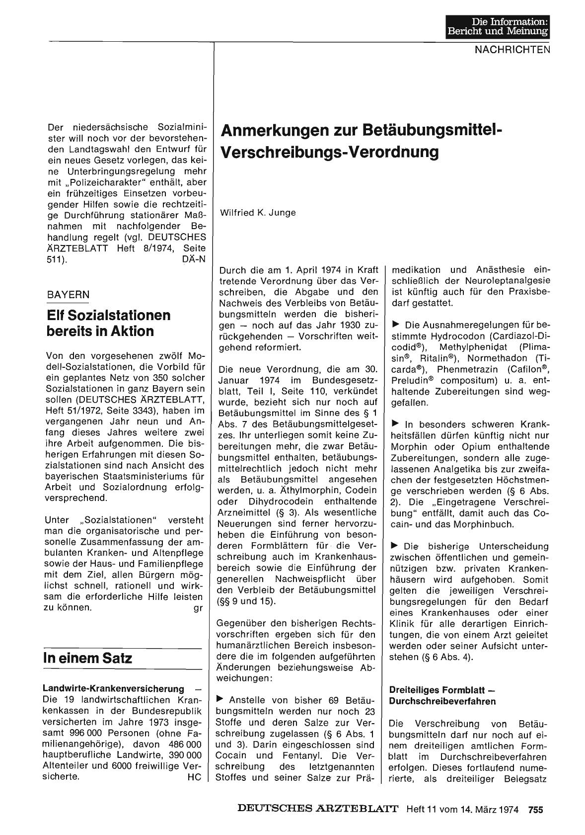 Vorschauseite 1: Bayern: Elf Sozialstationen bereits in Aktion