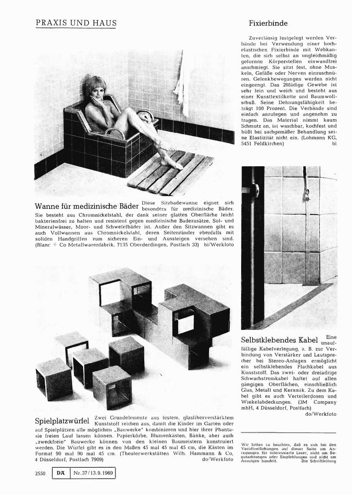 Vorschauseite 1: Wanne für medizinische Bäder