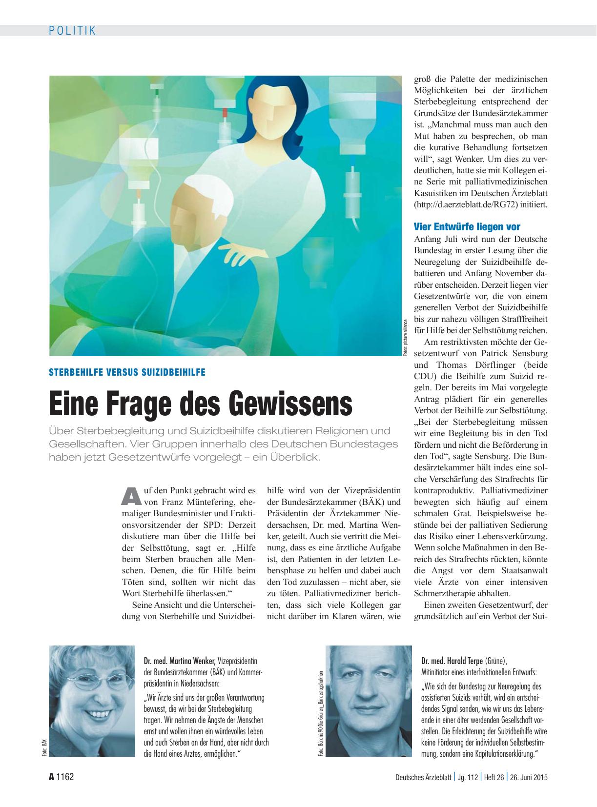 Vorschauseite 1: Sterbehilfe versus Suizidbeihilfe: Eine Frage des Gewissens