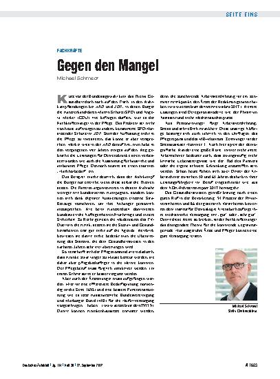 Vorschauseite 1: Fachkräfte: Gegen den Mangel