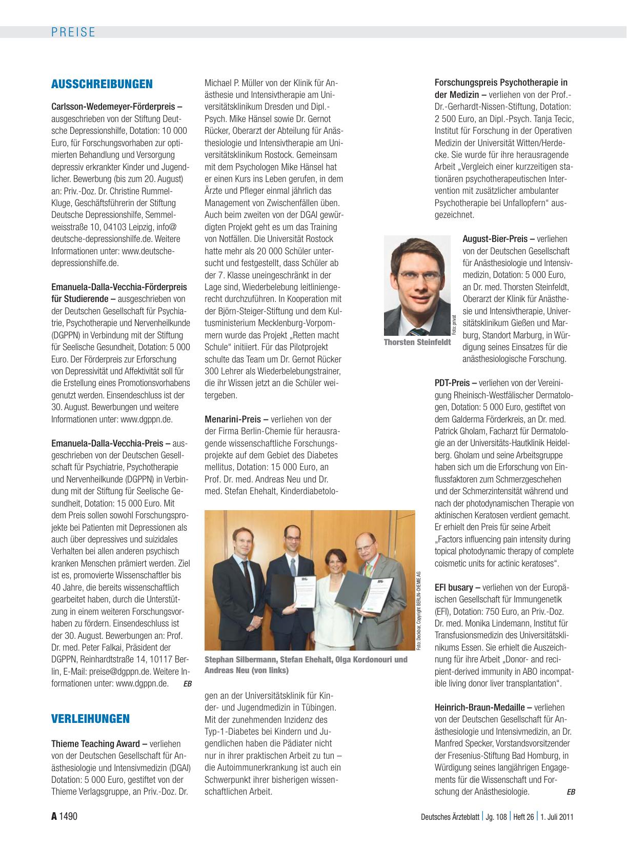 Vorschauseite 1: Ausschreibungen
