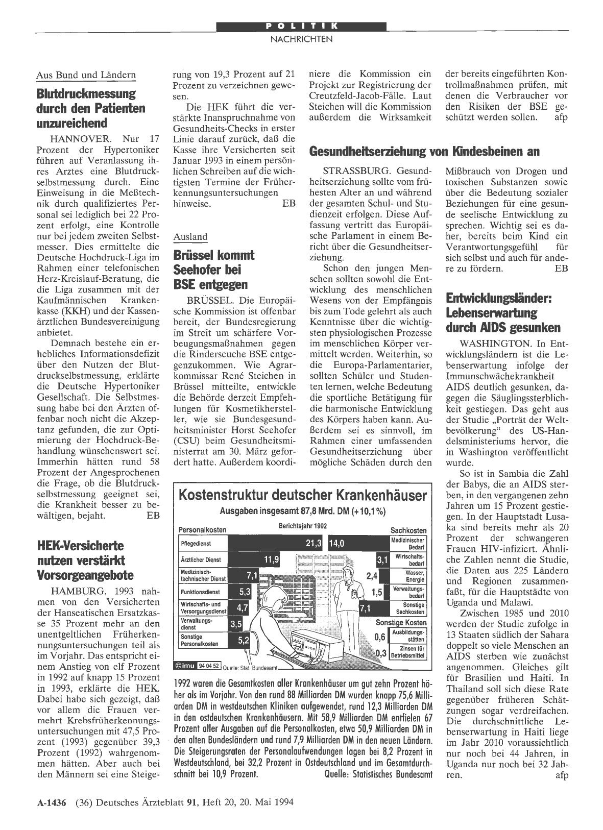 Vorschauseite 1: Kostenstruktur deutscher Krankenhäuser