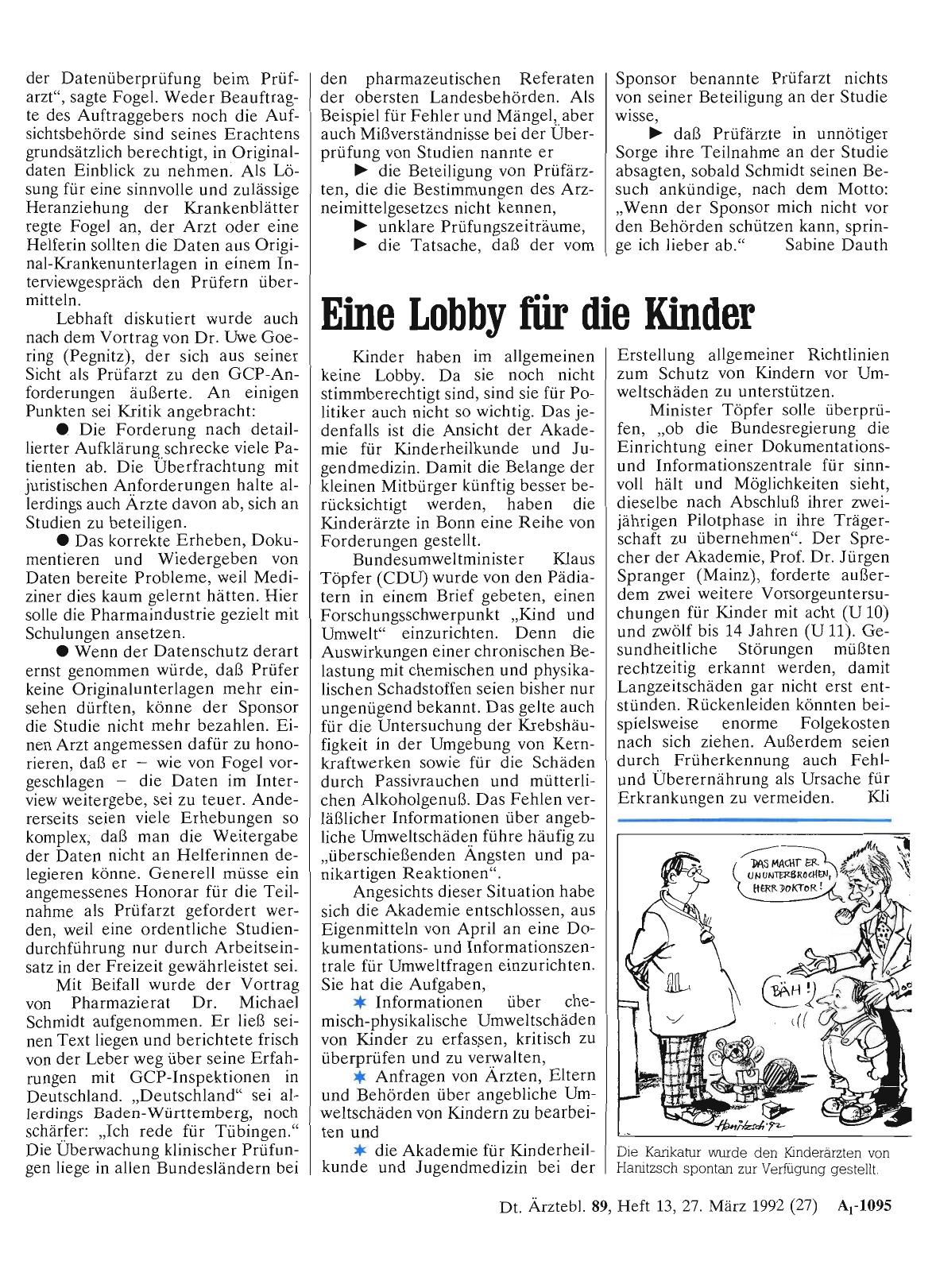 Vorschauseite 1: Eine Lobby für die Kinder
