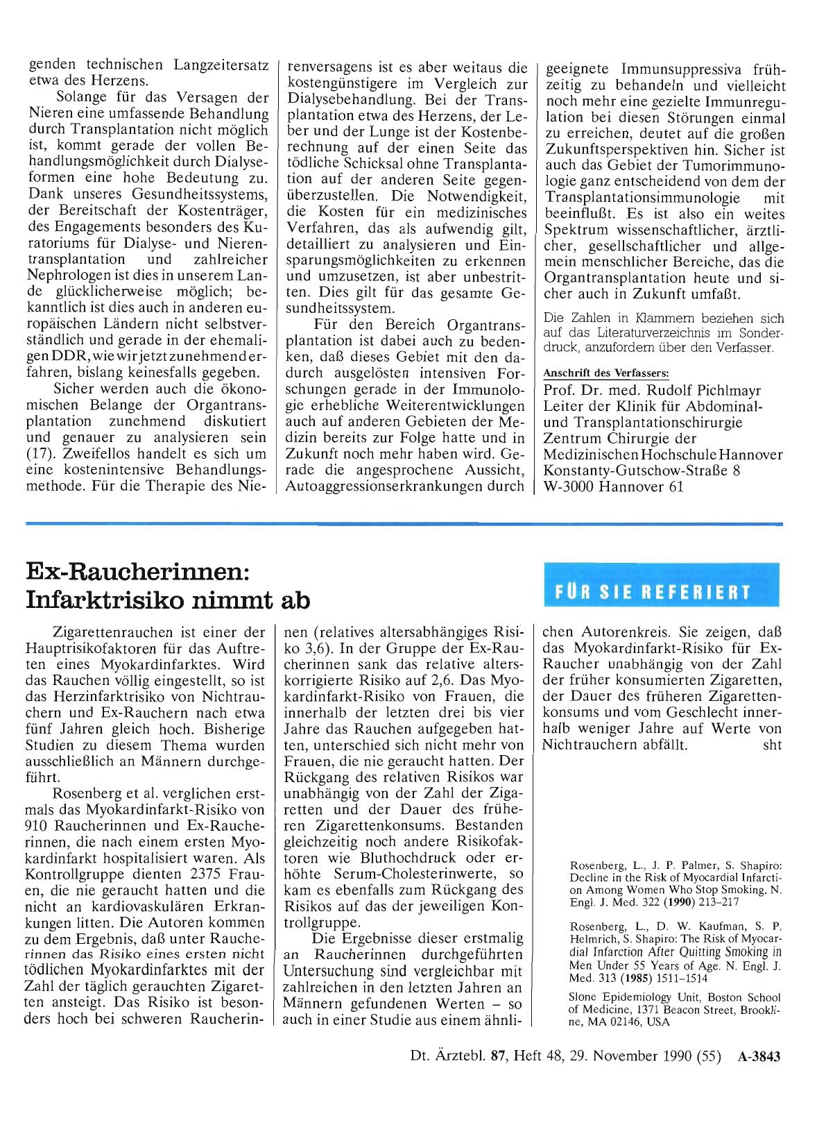 Vorschauseite 1: Ex-Raucherinnen: Infarktrisiko nimmt ab