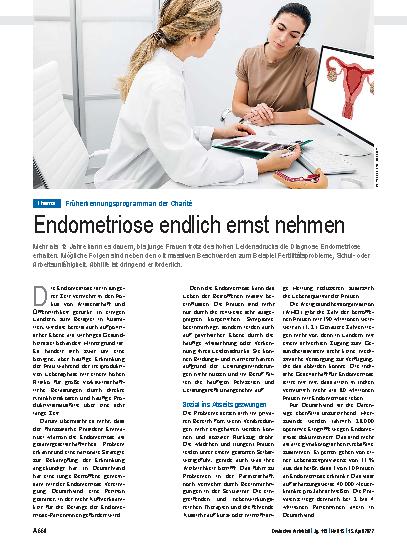 Vorschauseite 1: Früherkennungsprogramm an der Charité: Endometriose endlich ernst nehmen