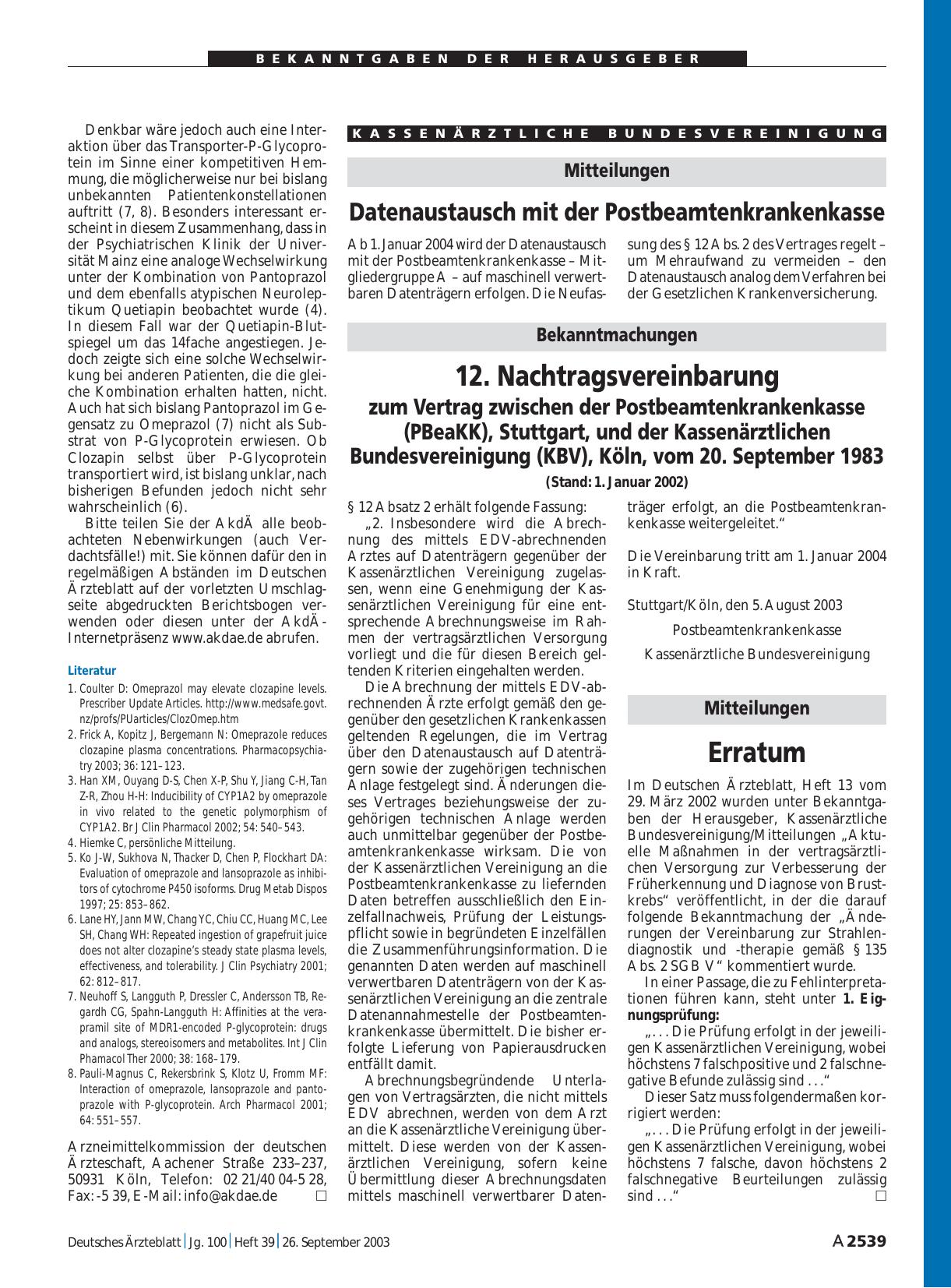 Vorschauseite 1: Mitteilungen: Erratum