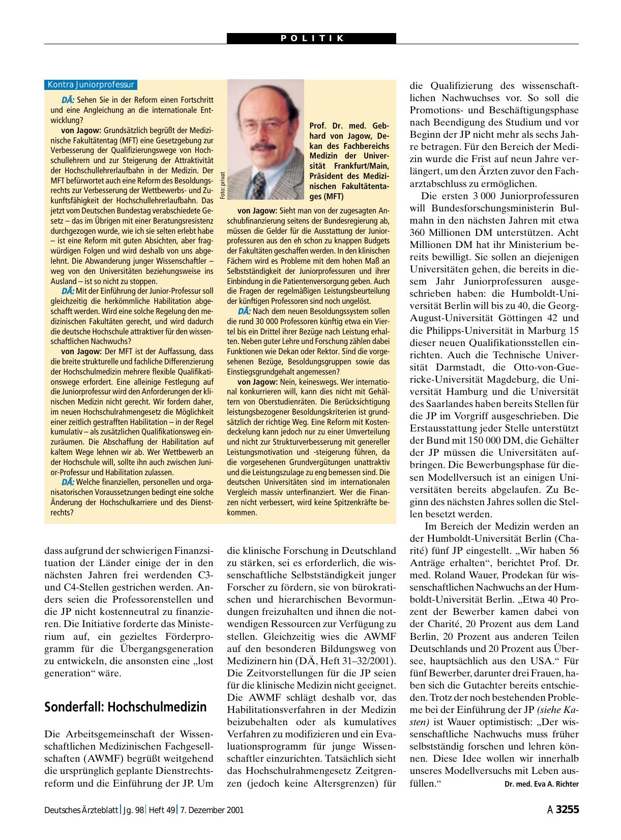 Vorschauseite 1: Kontra Juniorprofessur
