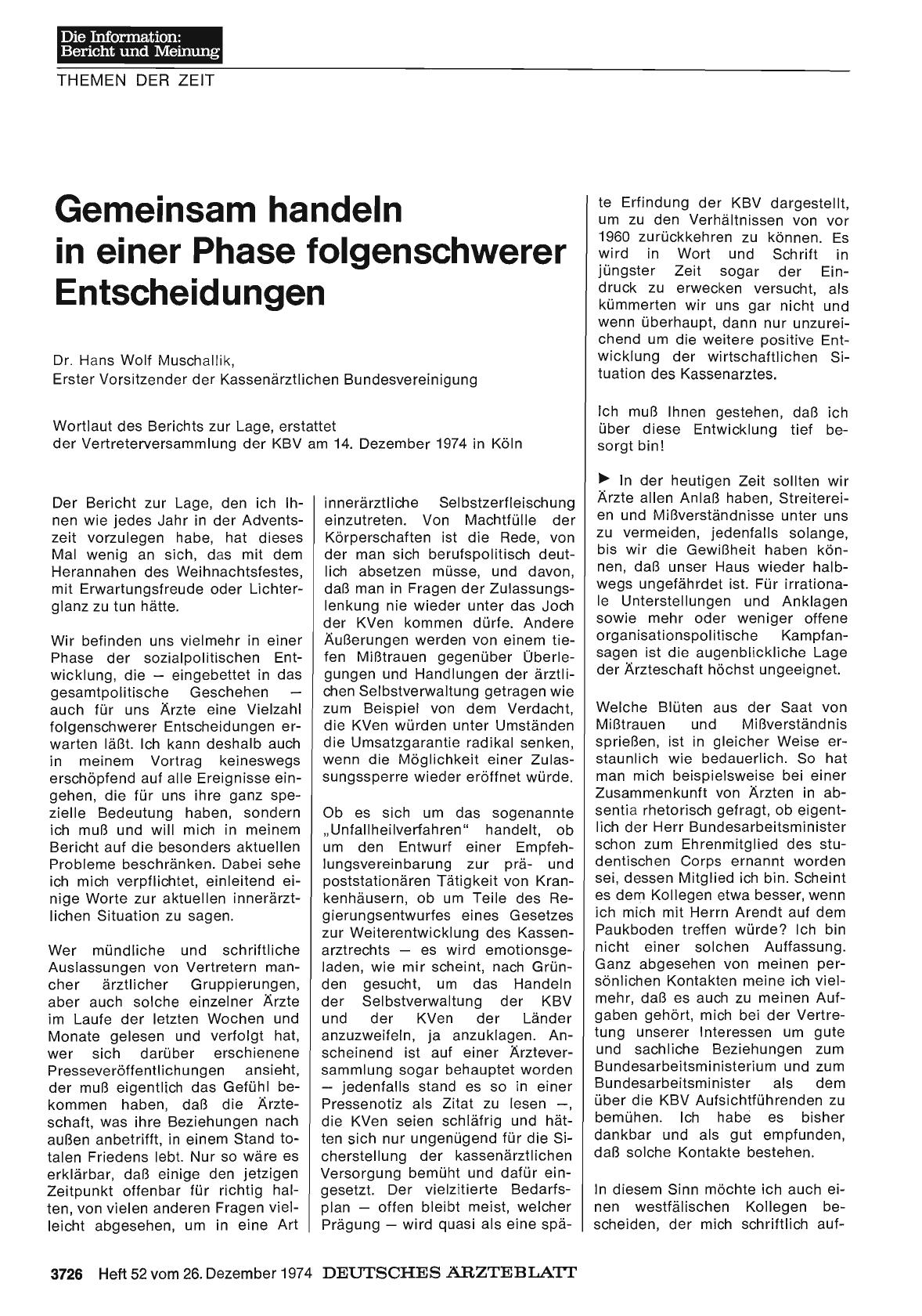 Vorschauseite 1: Gemeinsam handeln in einer Phase folgenschwerer Entscheidungen Teil 1