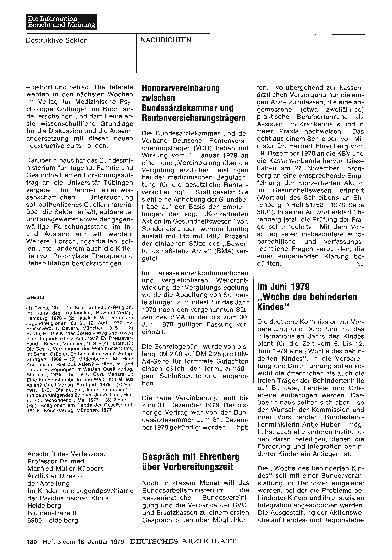 Vorschauseite 1: Gespräch mit Ehrenberg über Vorbereitungszeit