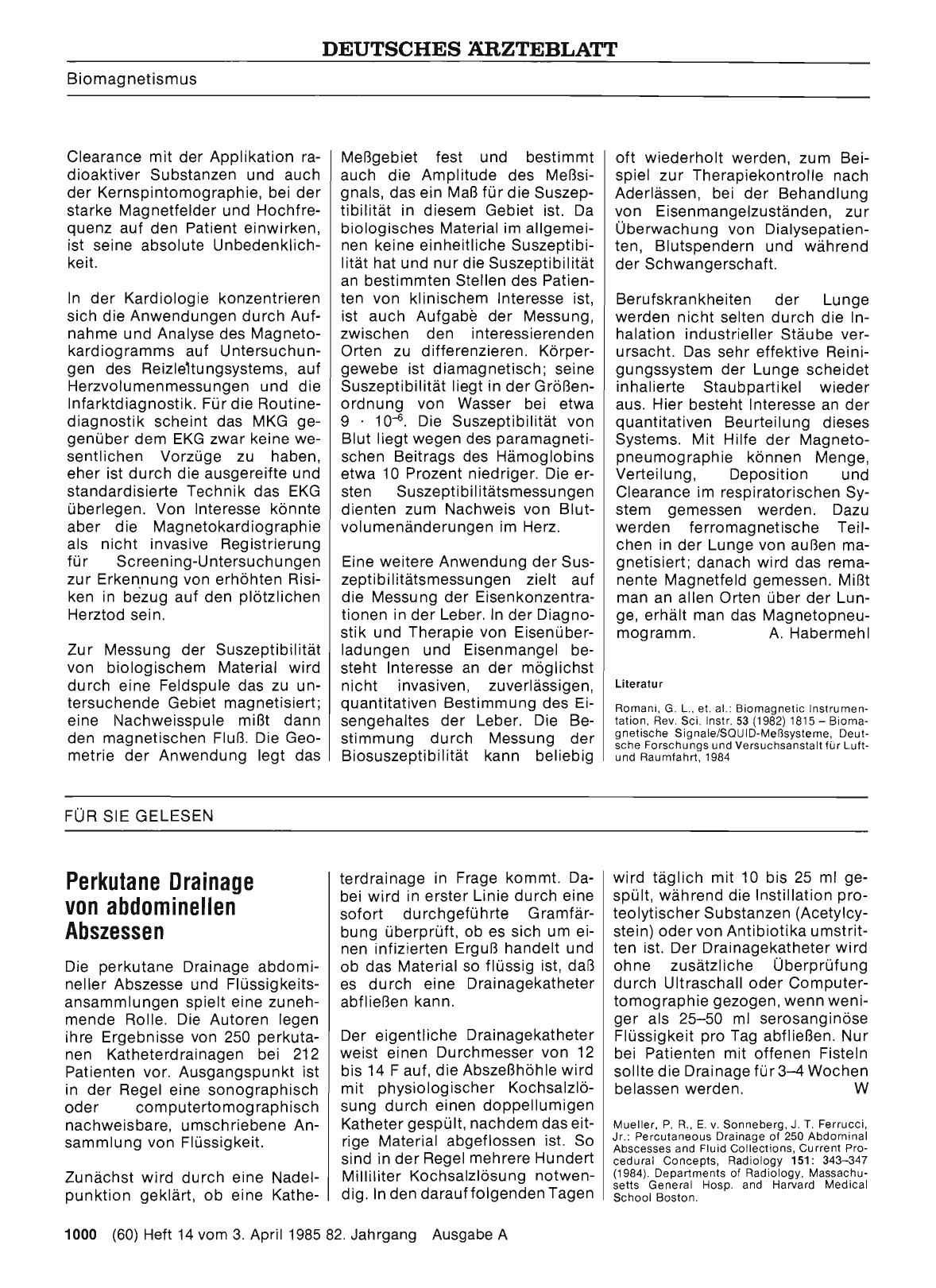 Vorschauseite 1: Perkutane Drainage von abdominellen Abszessen