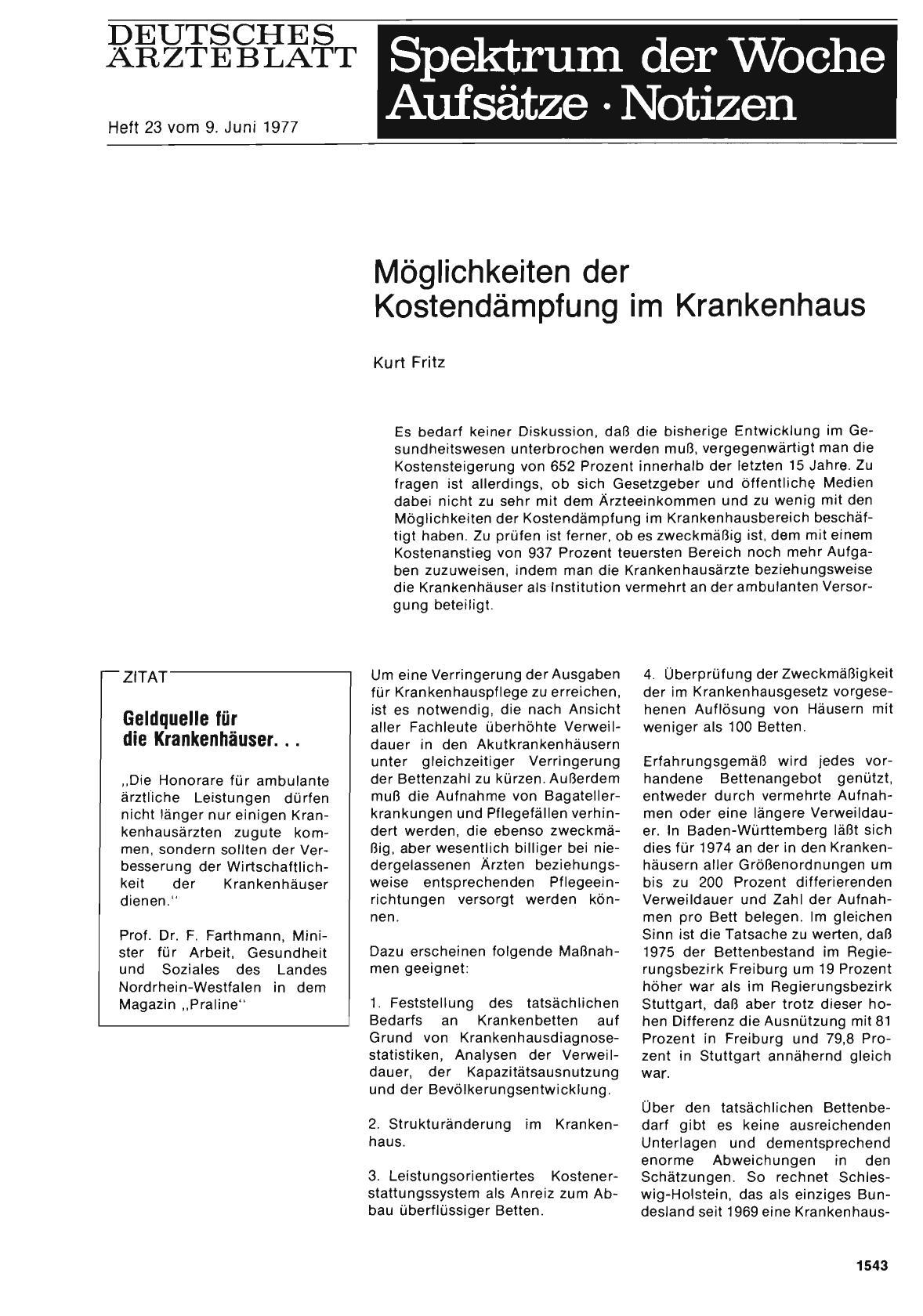 Vorschauseite 1: Möglichkeiten der Kostendämpfung im Krankenhaus