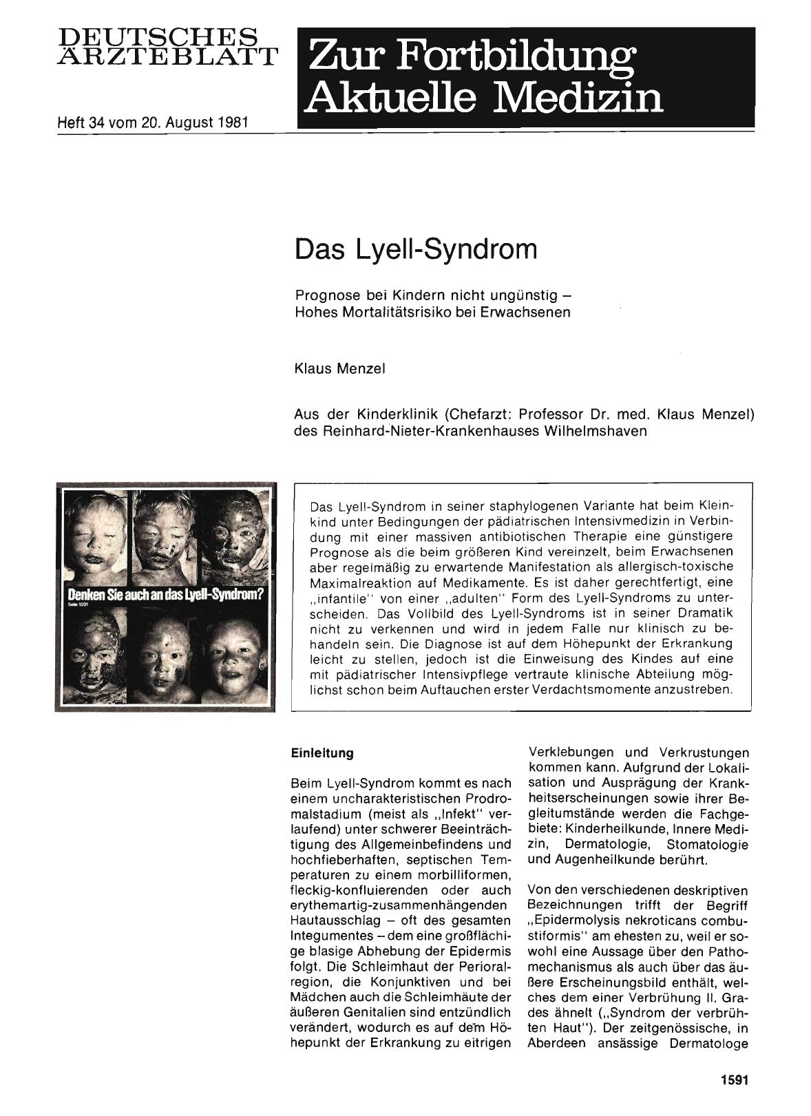 Vorschauseite 1: Das Lyell-Syndrom