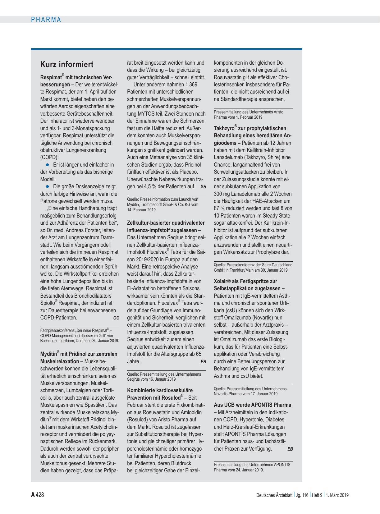 Vorschauseite 1: Kurz informiert