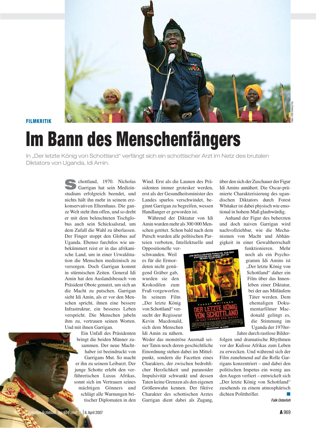 Vorschauseite 1: Filmkritik: Im Bann des Menschenfängers