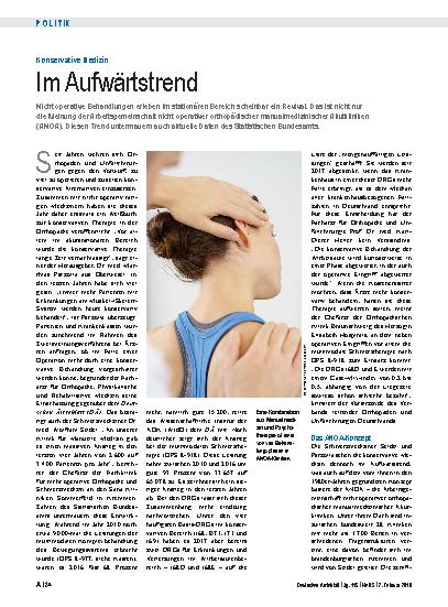 Vorschauseite 1: Konservative Medizin: Im Aufwärtstrend