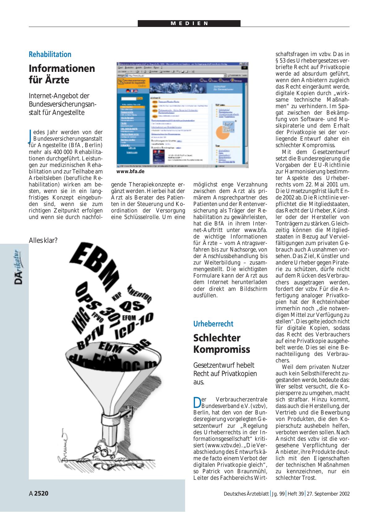 Vorschauseite 1: Rehabilitation: Informationen für Ärzte