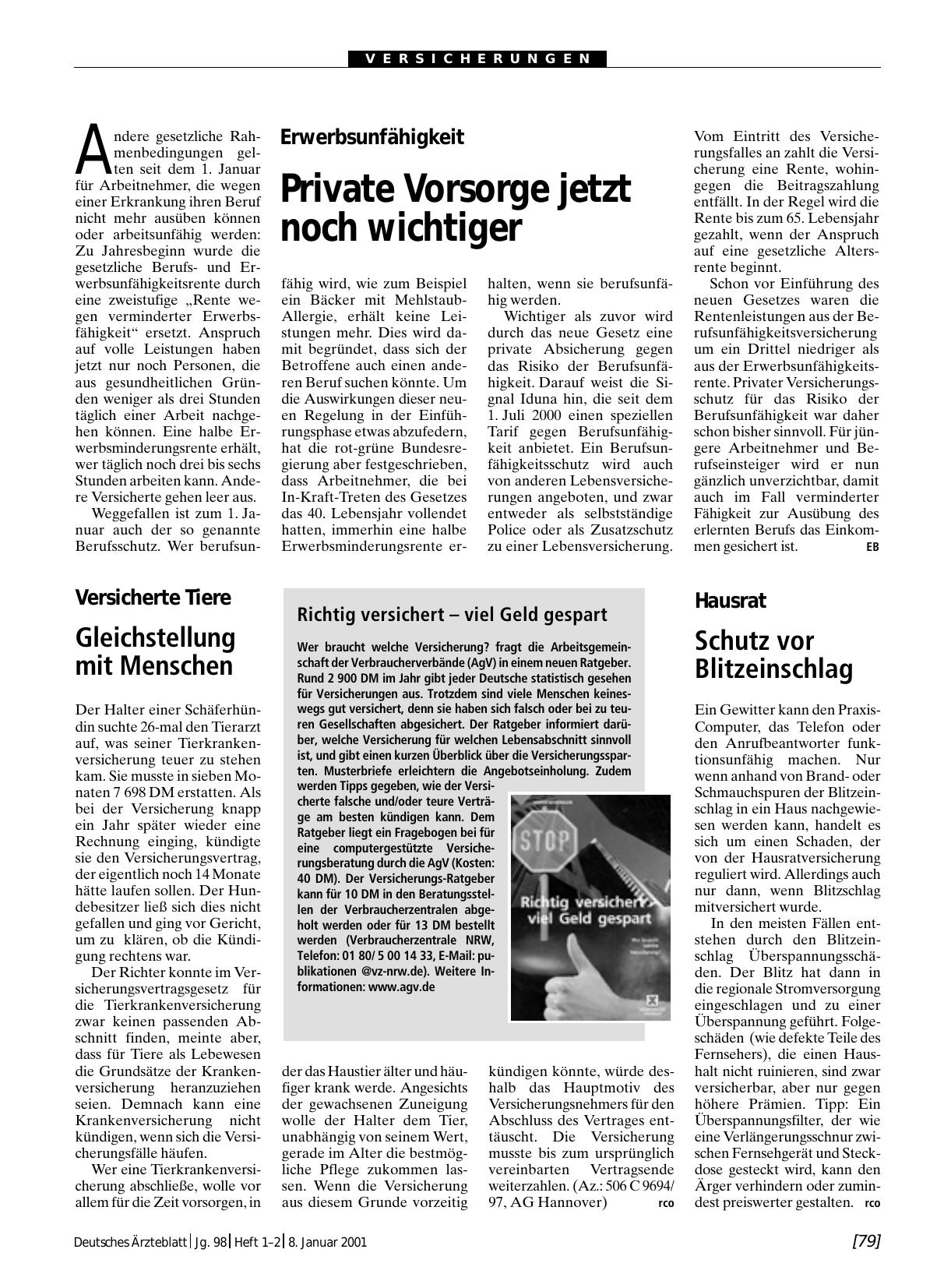 Vorschauseite 1: Hausrat: Schutz vor Blitzeinschlag