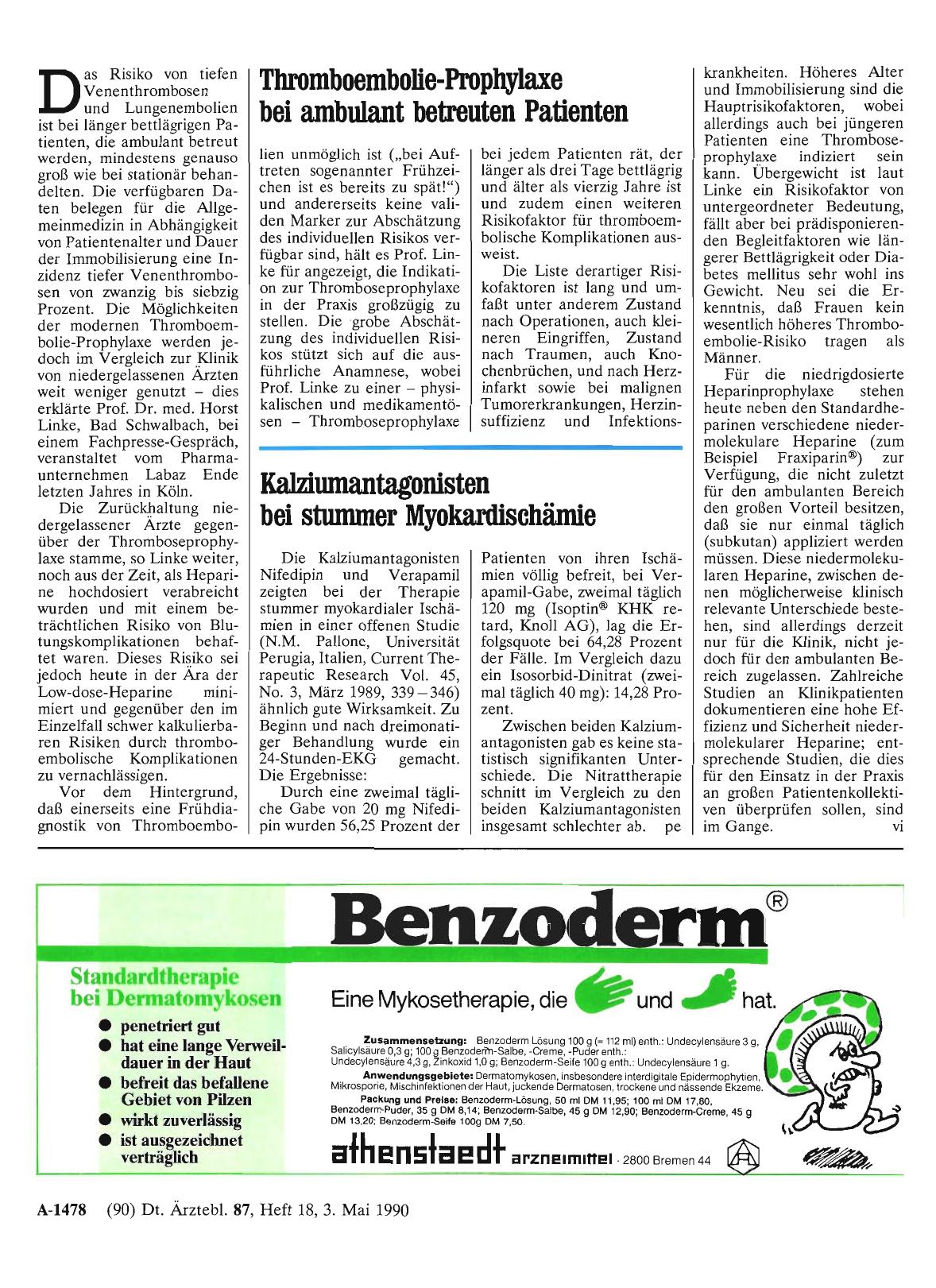 Vorschauseite 1: Thromboembolie-Prophylaxe bei ambulant betreuten Patienten