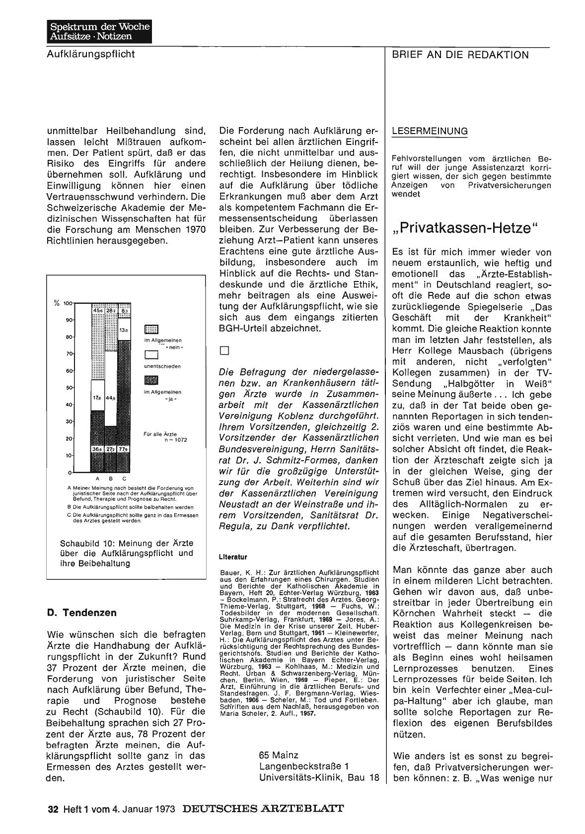 Vorschauseite 1: Lesermeinung: „Privatkassen-Hetze"