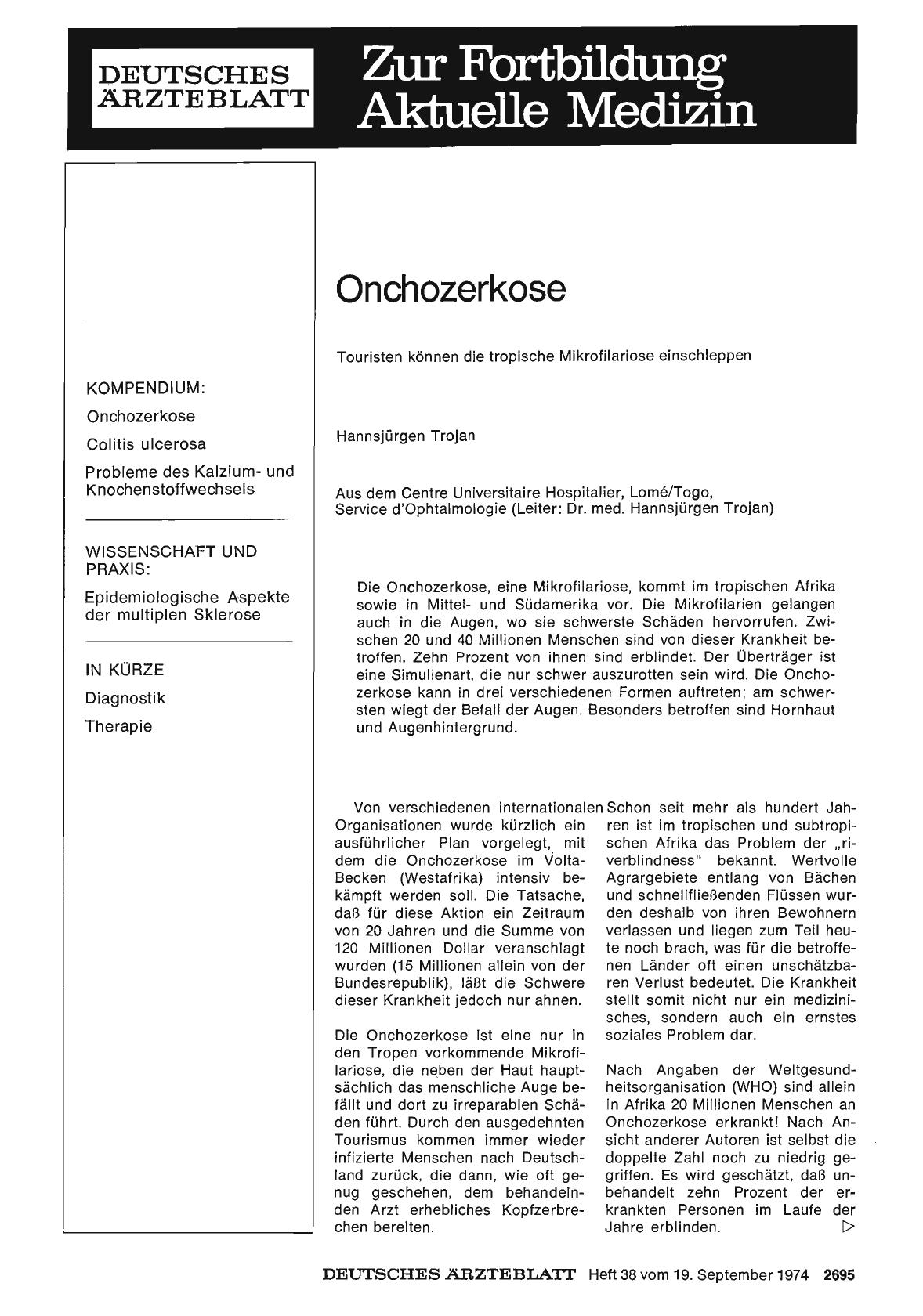Vorschauseite 1: Onchozerkose