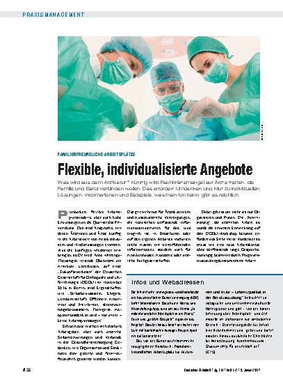 Vorschauseite 1: Familienfreundliche Arbeitsplätze: Flexible, individualisierte Angebote