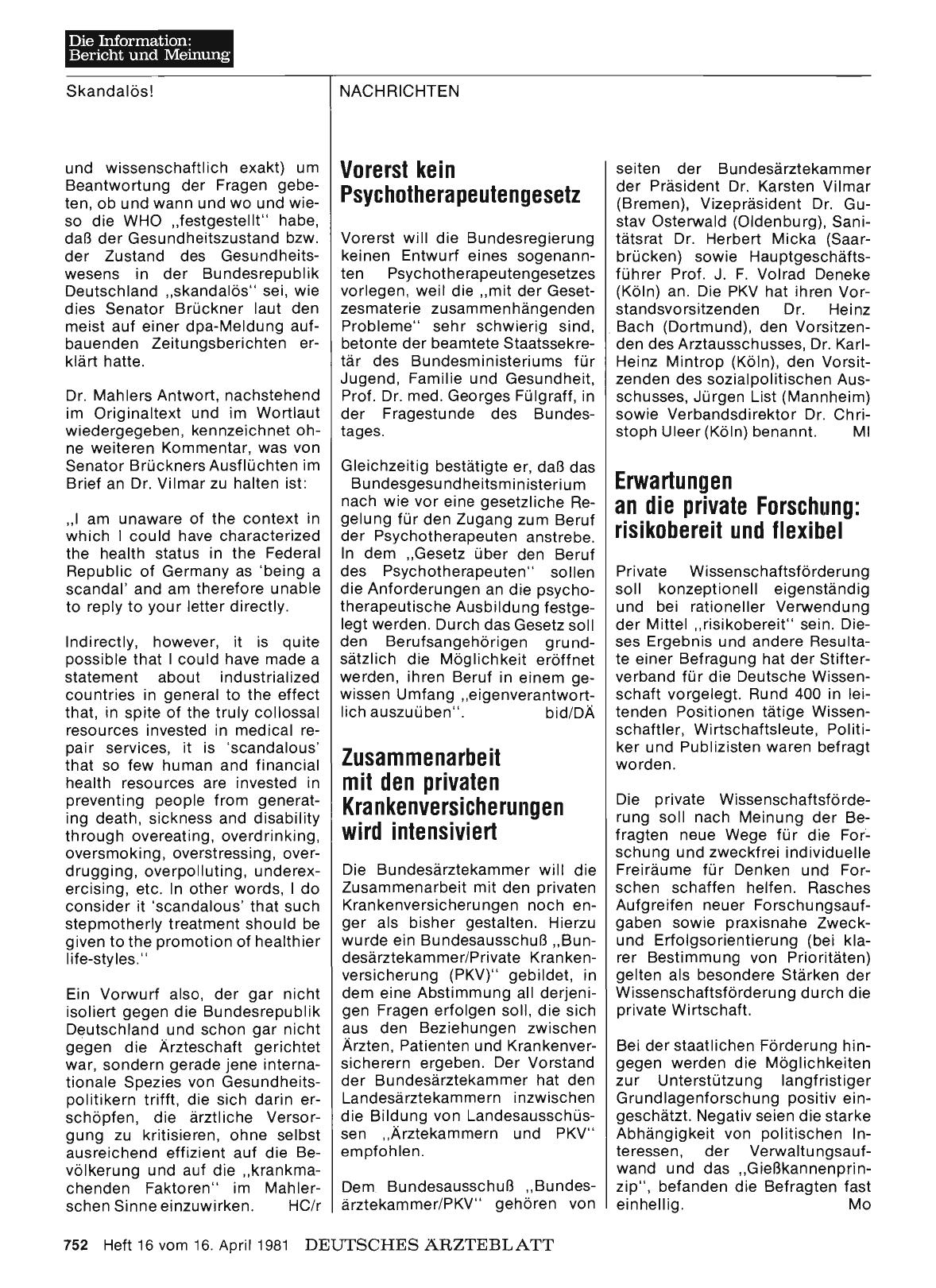 Vorschauseite 1: Erwartungen an die private Forschung: risikobereit und flexibel