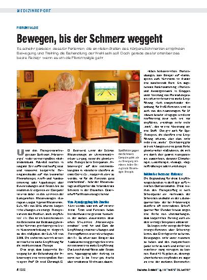 Vorschauseite 1: Fibromyalgie: Bewegen, bis der Schmerz weggeht
