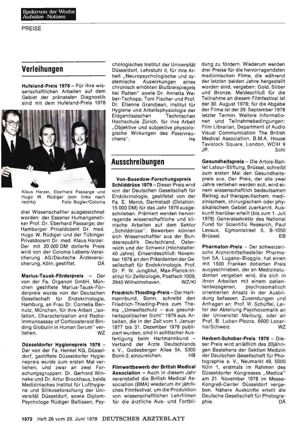Vorschauseite 1: Ausschreibungen