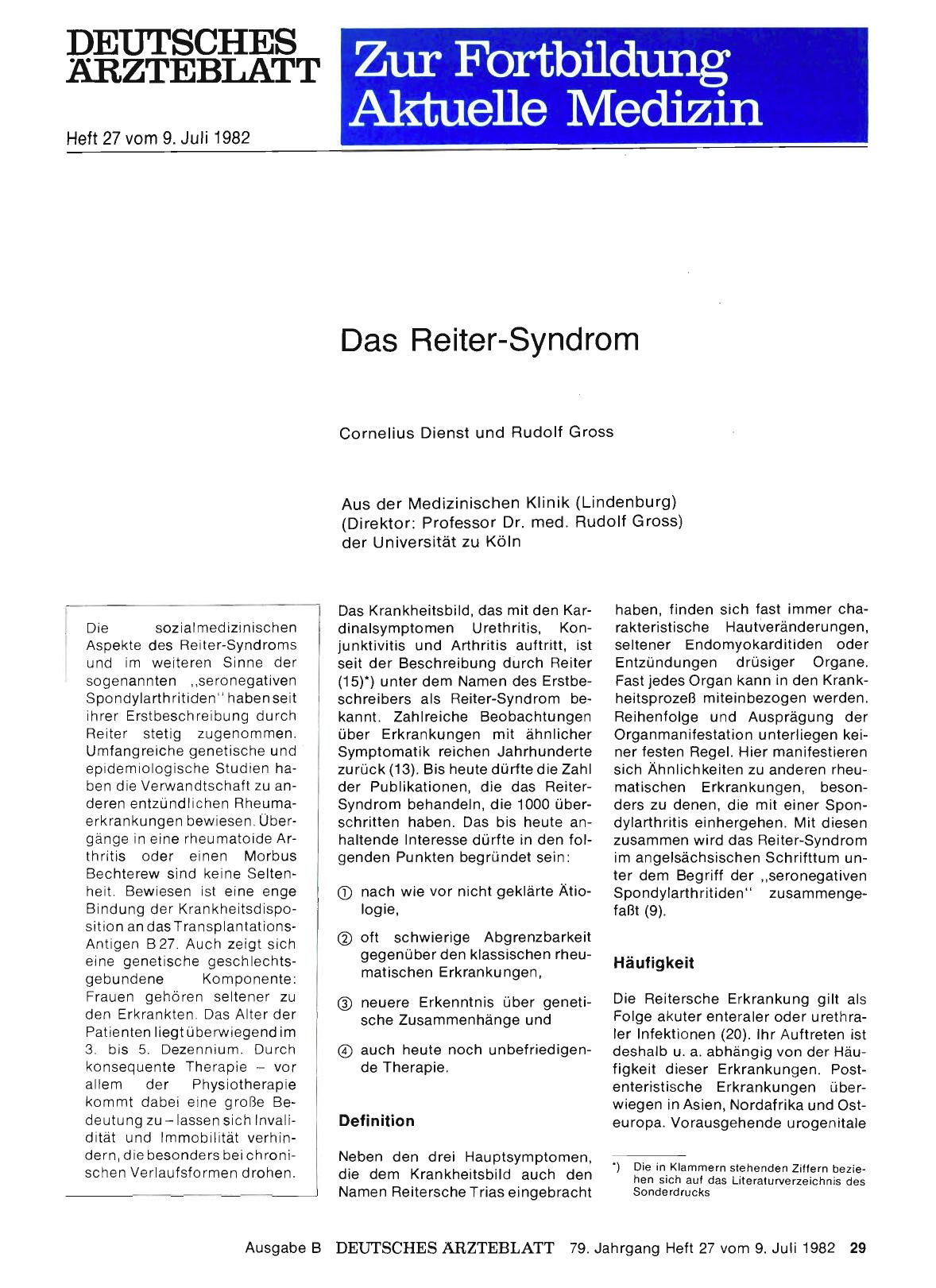 Vorschauseite 1: Das Reiter-Syndrom