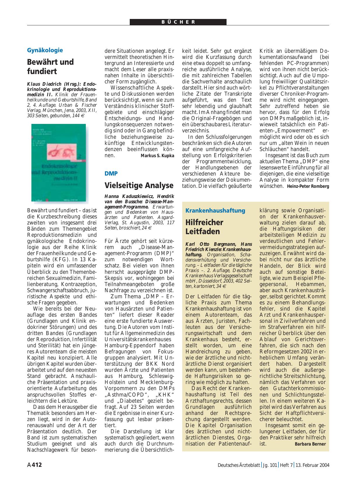 Vorschauseite 1: Krankenhaushaftung