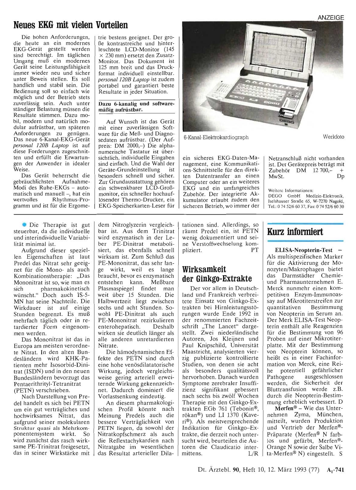Vorschauseite 1: Kurz informiert