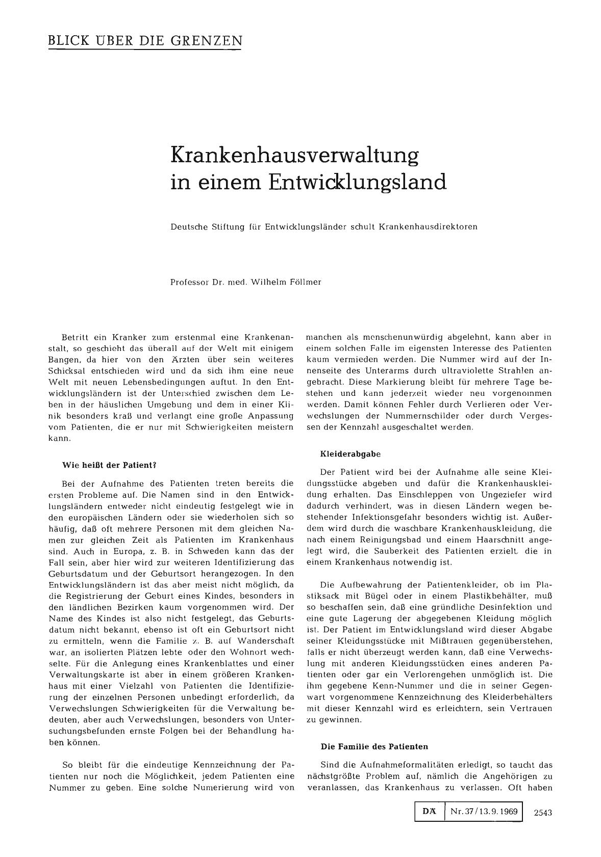 Vorschauseite 1: Krankenhausverwaltung in einem Entwicklungsland