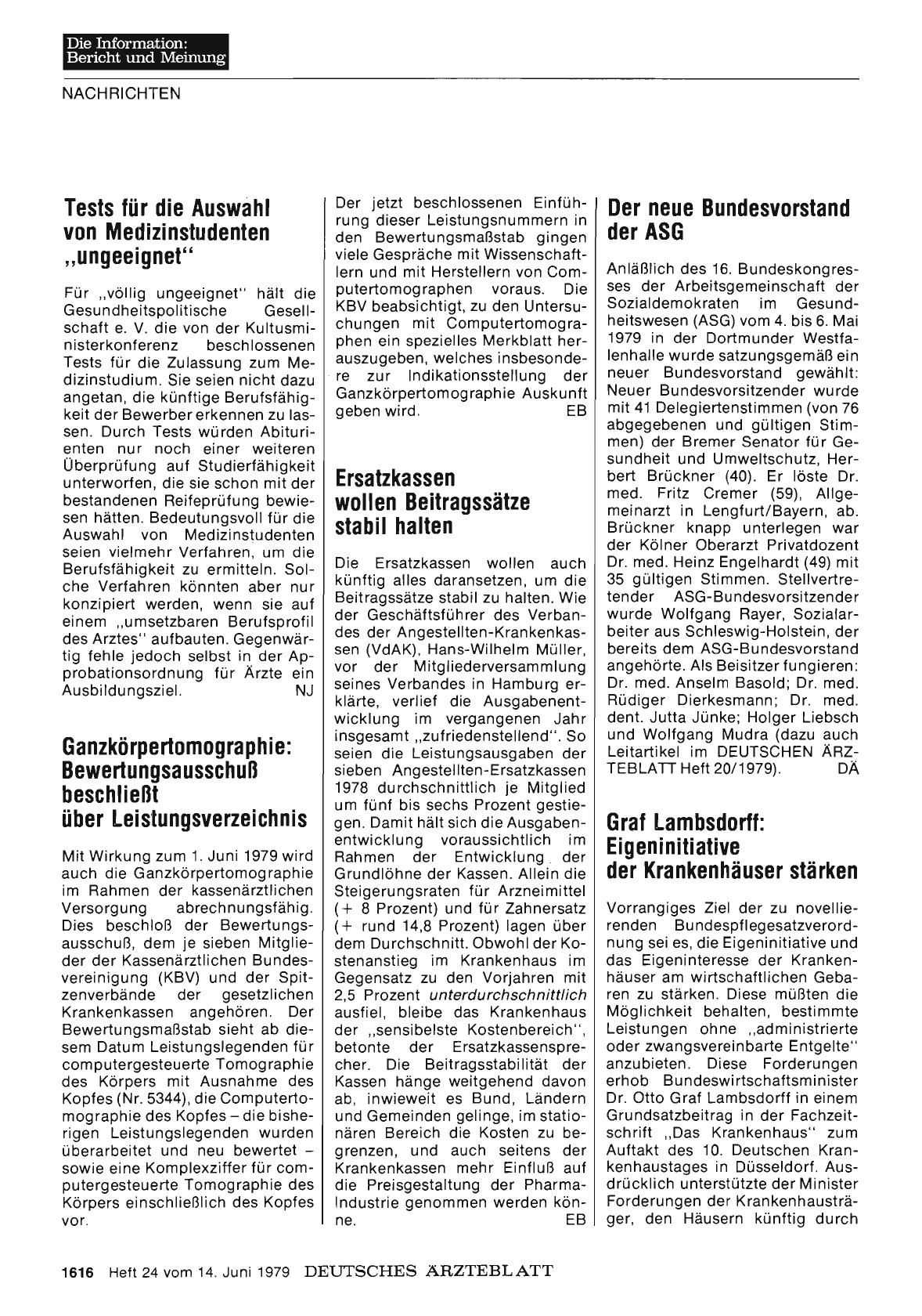Vorschauseite 1: Ersatzkassen wollen Beitragssätze stabil halten