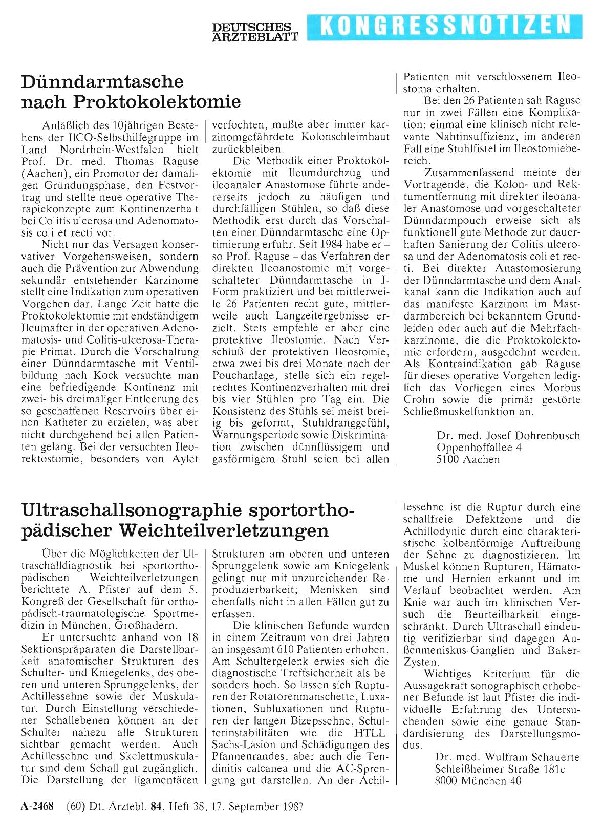 Vorschauseite 1: Dünndarmtasche nach Proktokolektomie