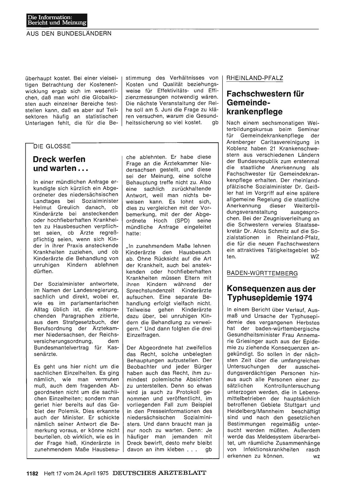 Vorschauseite 1: Rheinland-Pfalz: Fachschwestern für Gemeindekrankenpflege