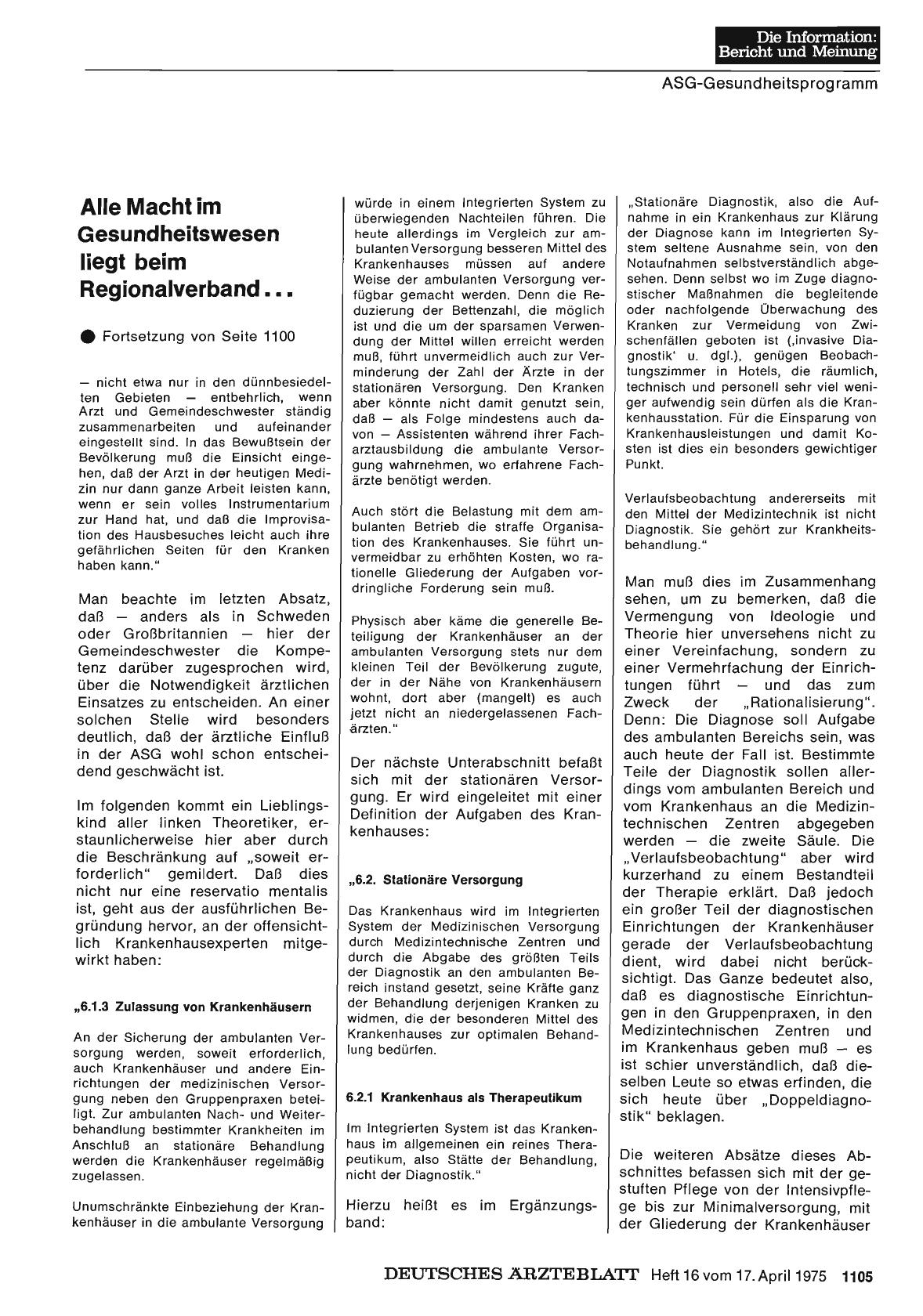 Vorschauseite 1: Alle Macht im Gesundheitswesen liegt beim Regionalverband. .. (Teil 2)