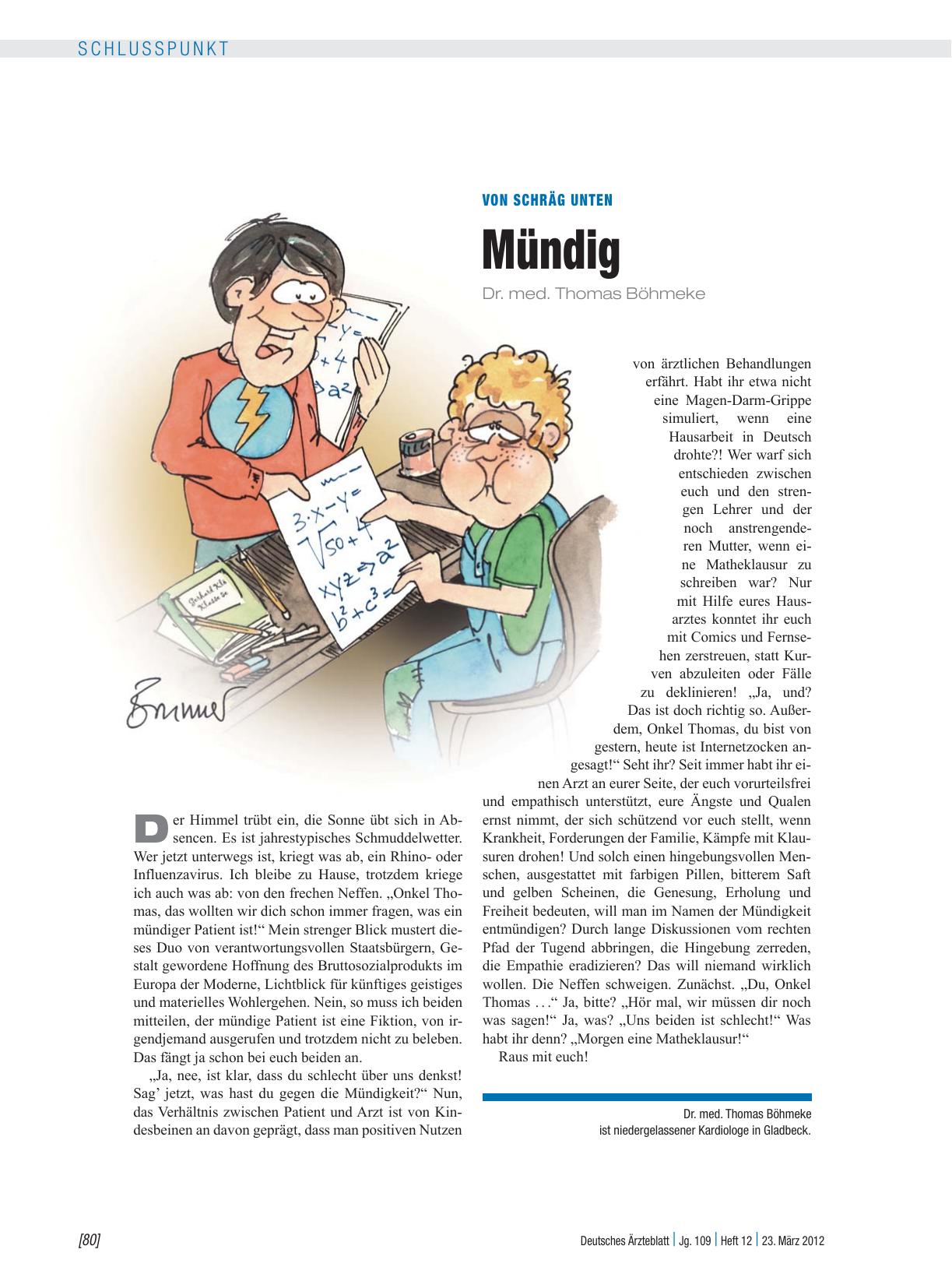 Vorschauseite 1: Von schräg unten: Mündig