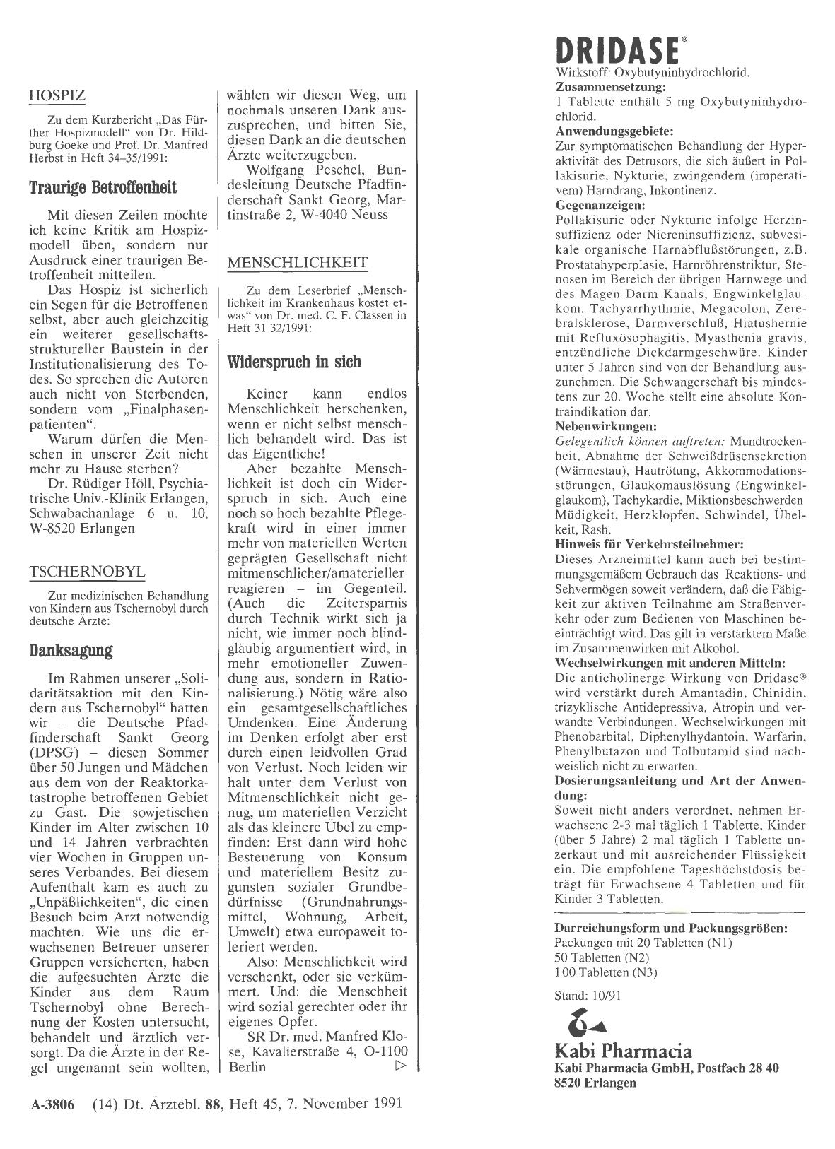 Vorschauseite 1: TSCHERNOBYL: Danksagung