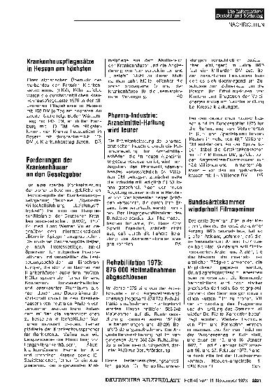 Vorschauseite 1: Krankenhauspflegesätze in Hessen am höchsten