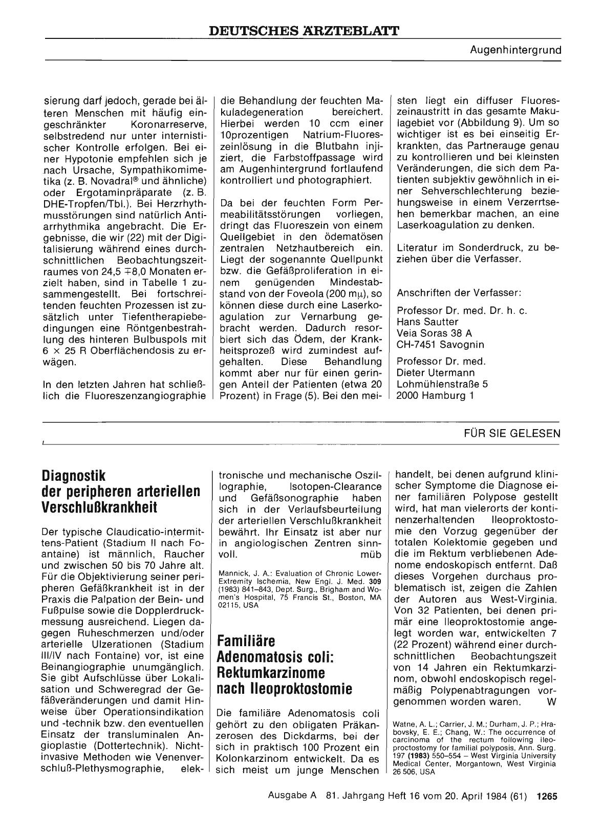Vorschauseite 1: Diagnostik der peripheren arteriellen Verschlußkrankheit