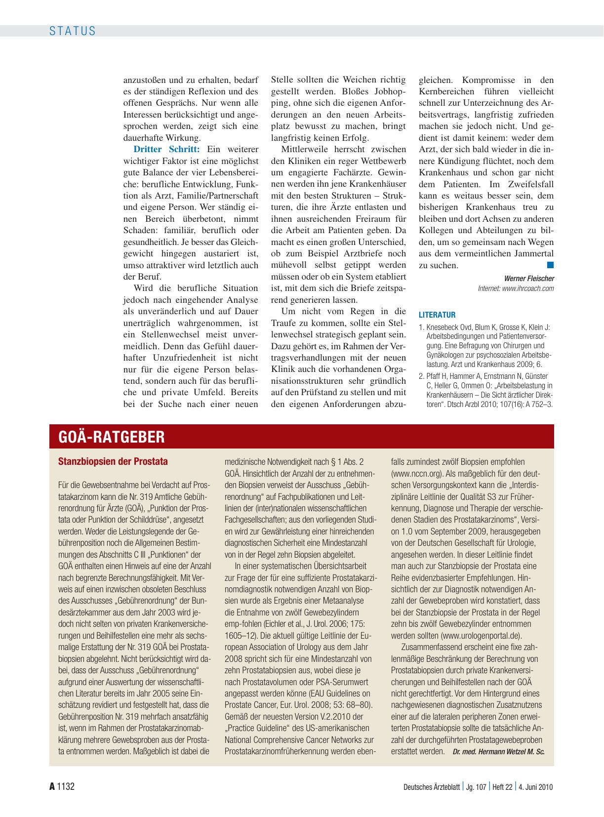 Vorschauseite 1: Stanzbiopsien der Prostata