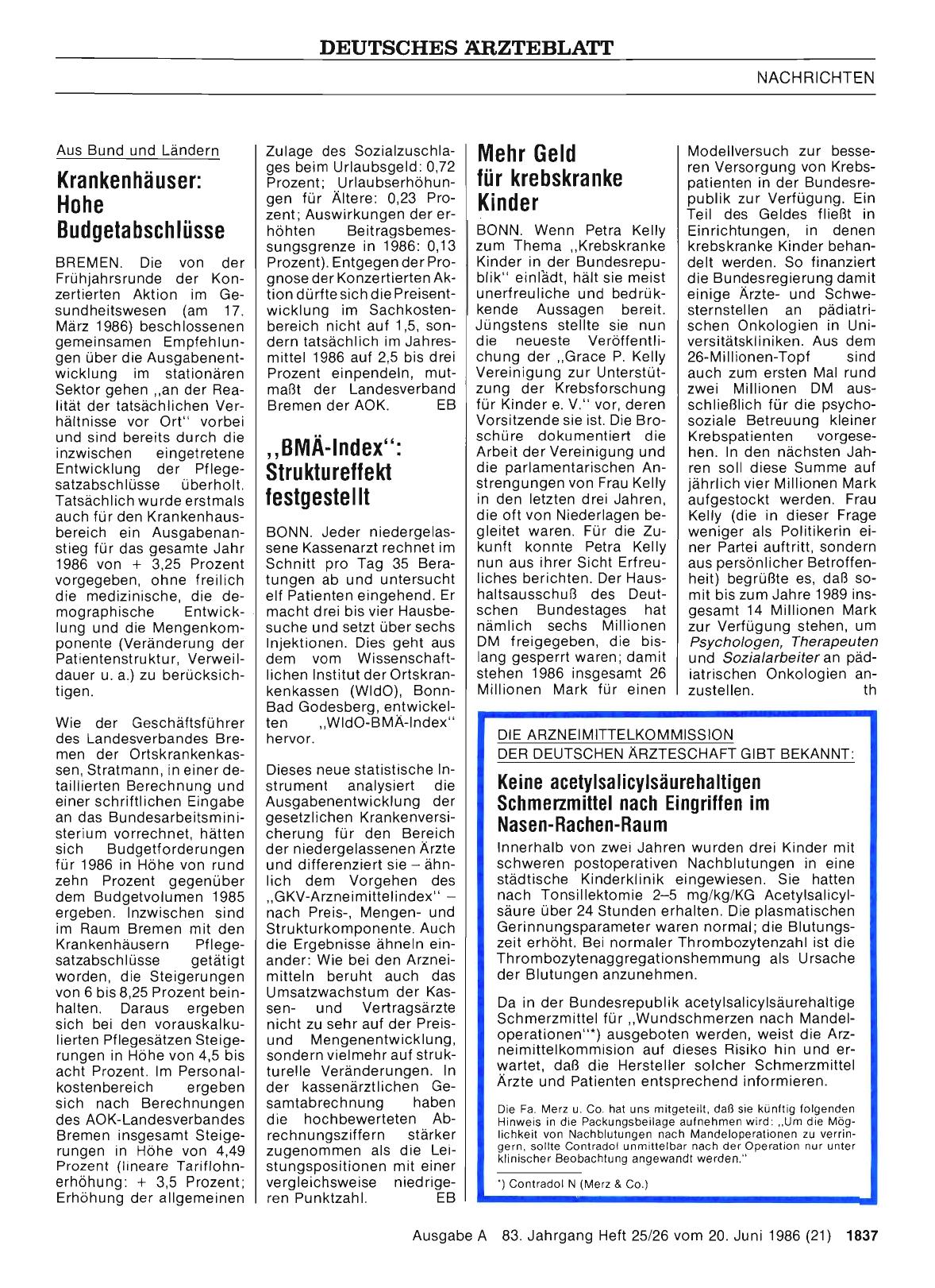 Vorschauseite 1: „BMÄ-Index“: Struktureffekt festgestellt