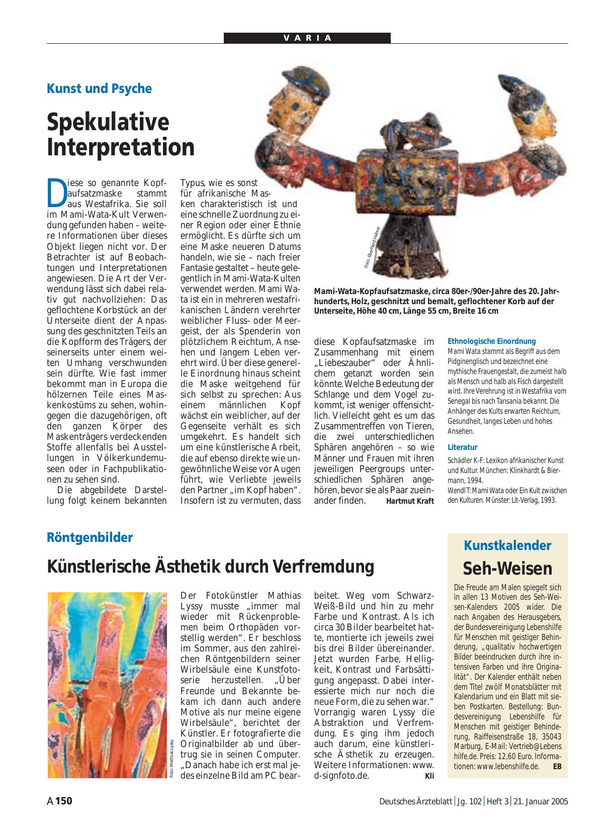 Vorschauseite 1: Kunst und Psyche: Spekulative Interpretation